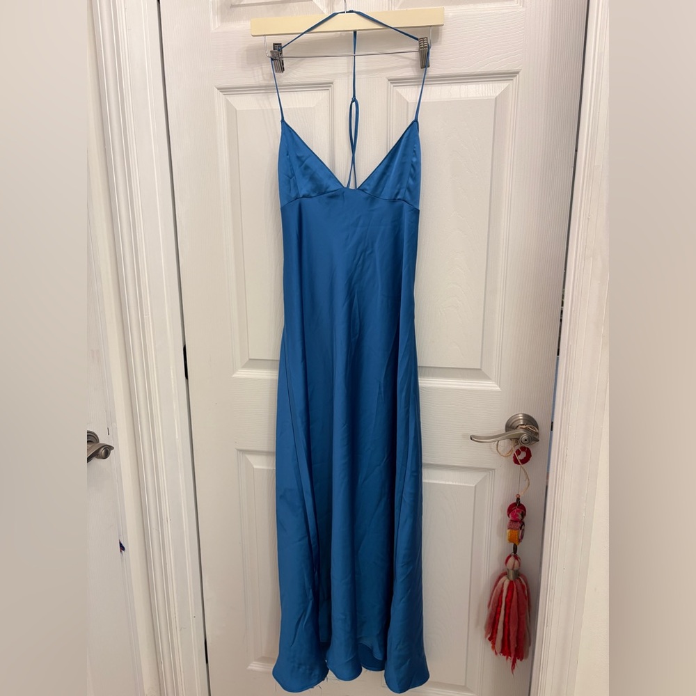 Zara Backless Blue Dress